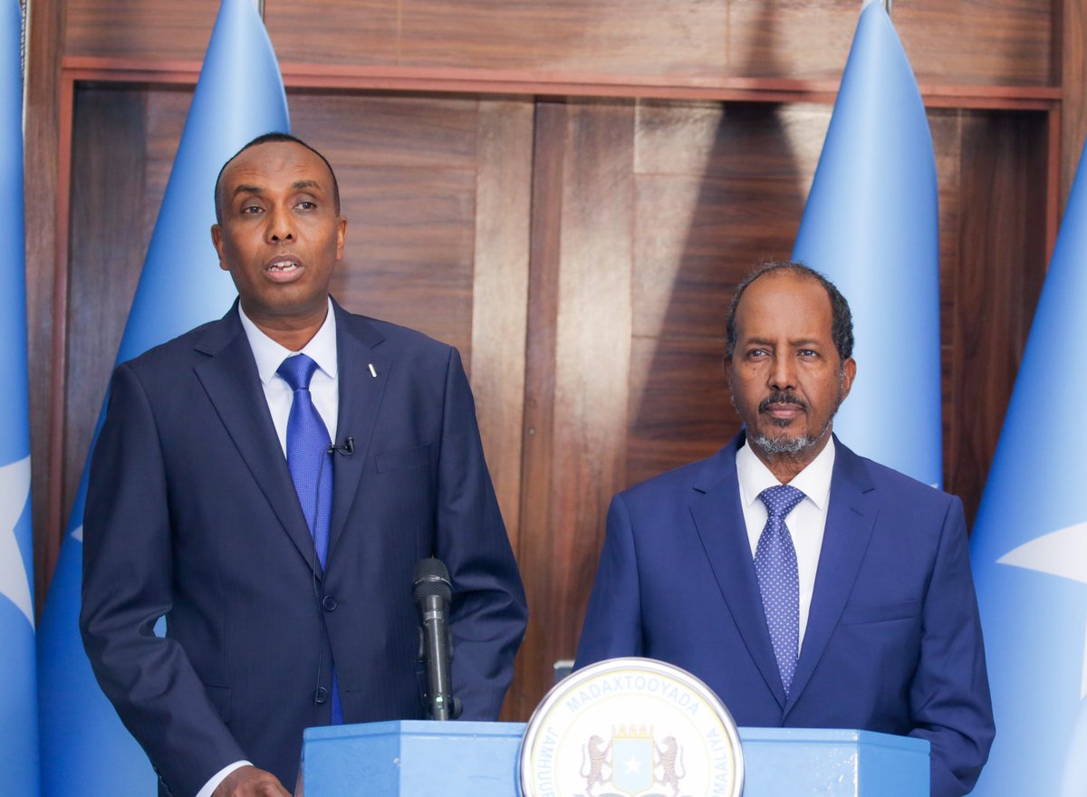 MohamedHRoble's tweet photo. Waxaan hambalyo u dirayaa Mudane Xamse Cabdi Barre, oo Madaxweynaha Jamhuriyadda Federaalka Soomaaliya Mudane Xasan Sheikh Maxamuud maanta u magacaabay in uu noqdo Ra’iisul Wasaaraha 21aad ee JFS. Waxaan Ra’iisul Wasaaraha magacaaban u rajeynayaa guul. https://t.co/H9IiMmd5zk