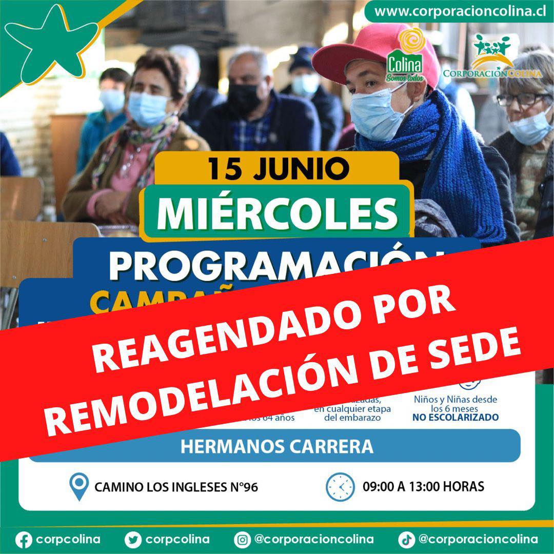 #vacunacioninfluenza Estimadas vecinas y vecinos informamos que debido a motivos de remodelación de lugar donde se realizaría el operativo de vacunación contra la influenza de este miércoles 15 de Junio en Hermanos Carrera, se reagendará para semanas posteriores.
#influenza