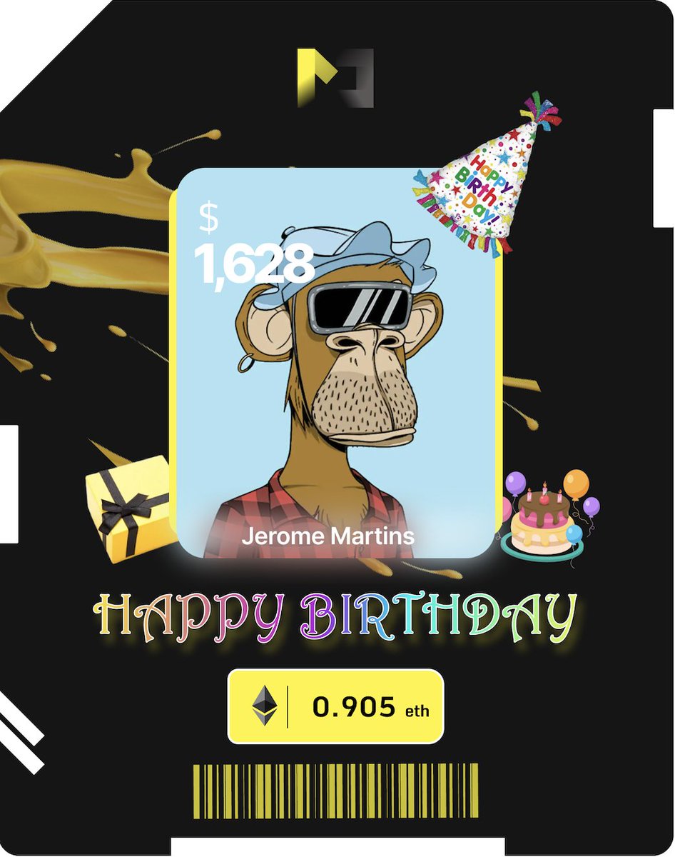 MagicCardClub's tweet image. 💛 HI Ladies and Gentlemen 💛
💞 How do you feel if you receive the #NFT gift card on your birthday from your best friends with some #ETH?💝
Follow me and join our discord server discord.gg/6ktZrzfQR6 to participate in free mint for the first 100 members.