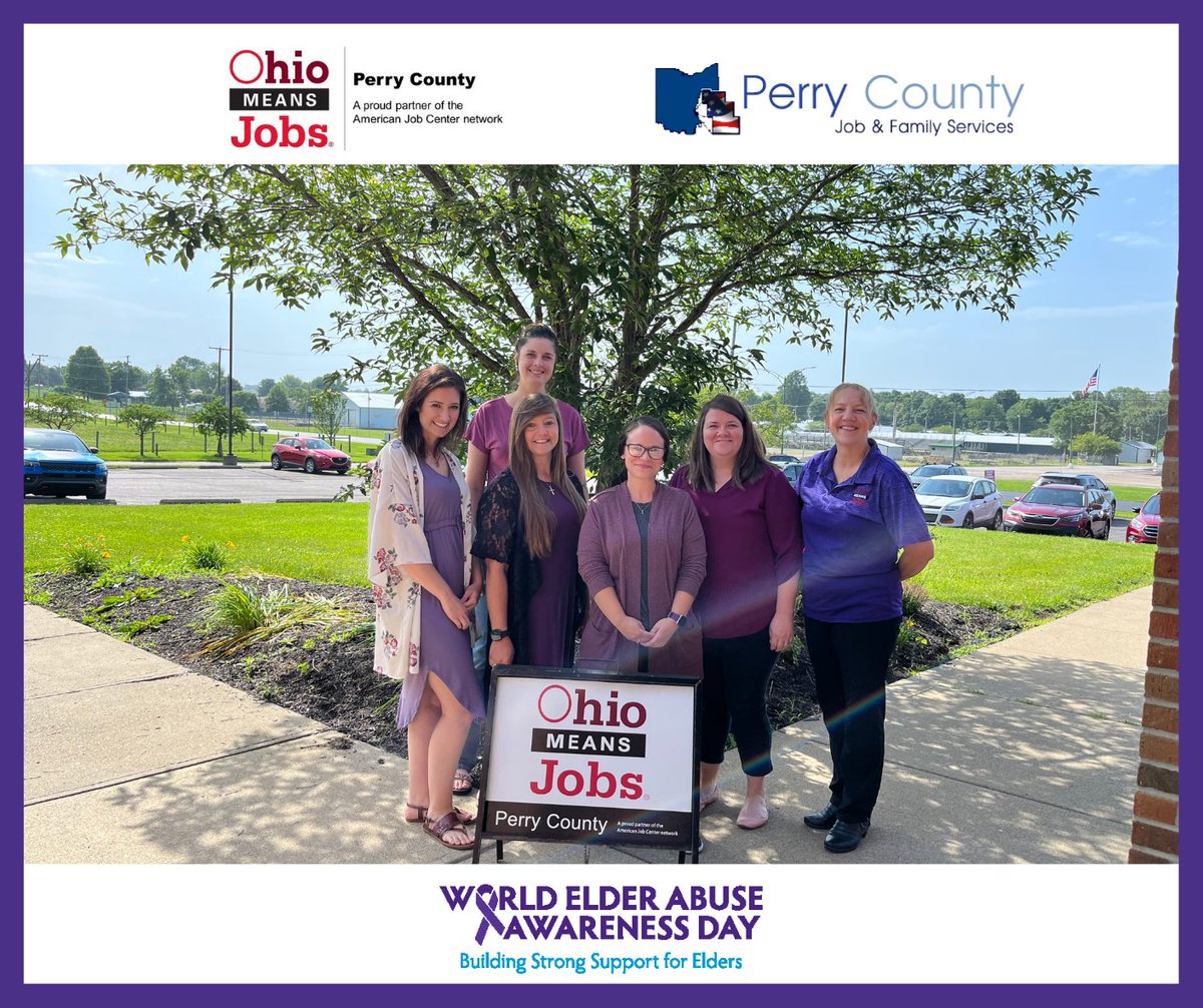 PerryJFS's tweet photo. Our Perry JFS team is wearing purple with @NCEAatUSC for World Elder Abuse Awareness Day (#WEAAD), an opportunity for us all 2 promote dialogue & educate others on the issue of #ElderAbuse. Let’s take action 2 create a more age-friendly society, free from abuse & neglect 4 all! https://t.co/olgjuFC1UD