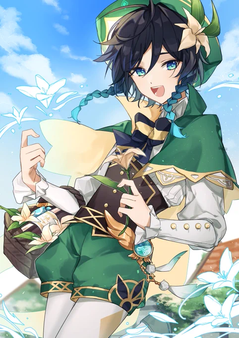 #原神 #GenshinImpact 
#venti #ウェンティ生誕祭2022 
お誕生日おめでとう!🎉 