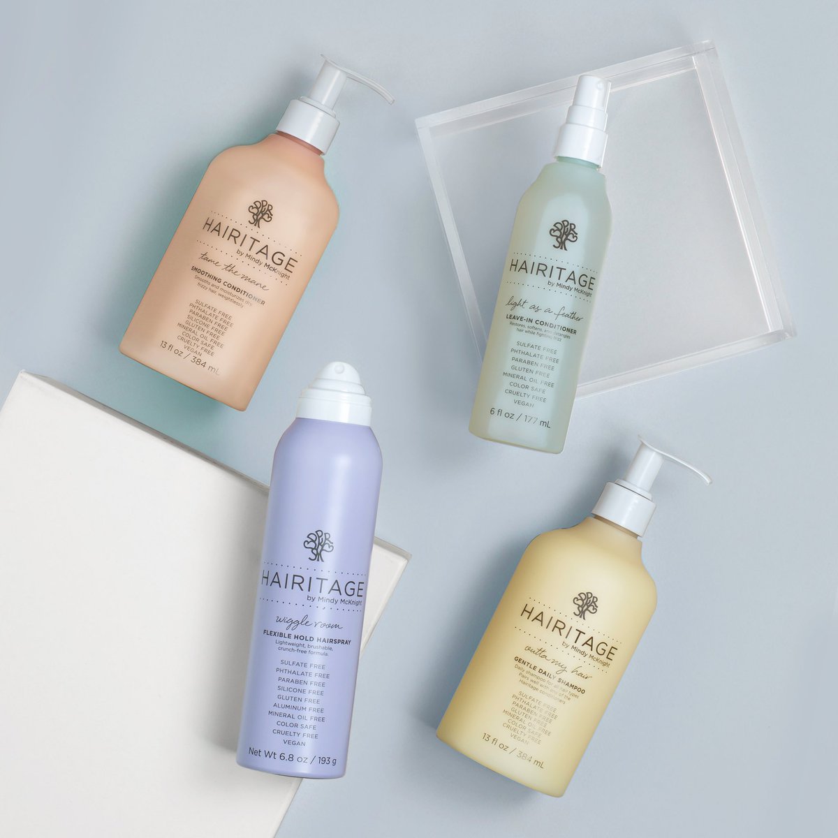 The beauty of Hairitage is finding the perfect products for every hair type! ☺️ For wavy hair, we suggest:

✔Outta My Hair Shampoo
✔Tame the Mane Conditioner
✔Light as a Feather Leave-In Conditioner
✔Wiggle Room Flexible Hold Hairspray