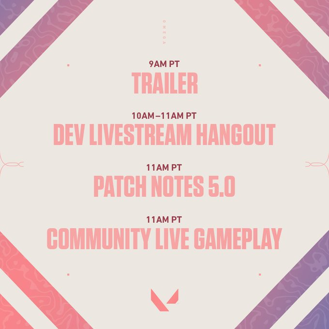 VALOae's tweet photo. Morgen um 18 Uhr deutscher Zeit beginnt ein Live-Stream.

Es werden neben dem offiziellen PEARL-Trailer auch die Patchnotes um 20 Uhr deutscher Zeit bekanntgegeben.

• #VALORANT https://t.co/7Z06VhJ79Y