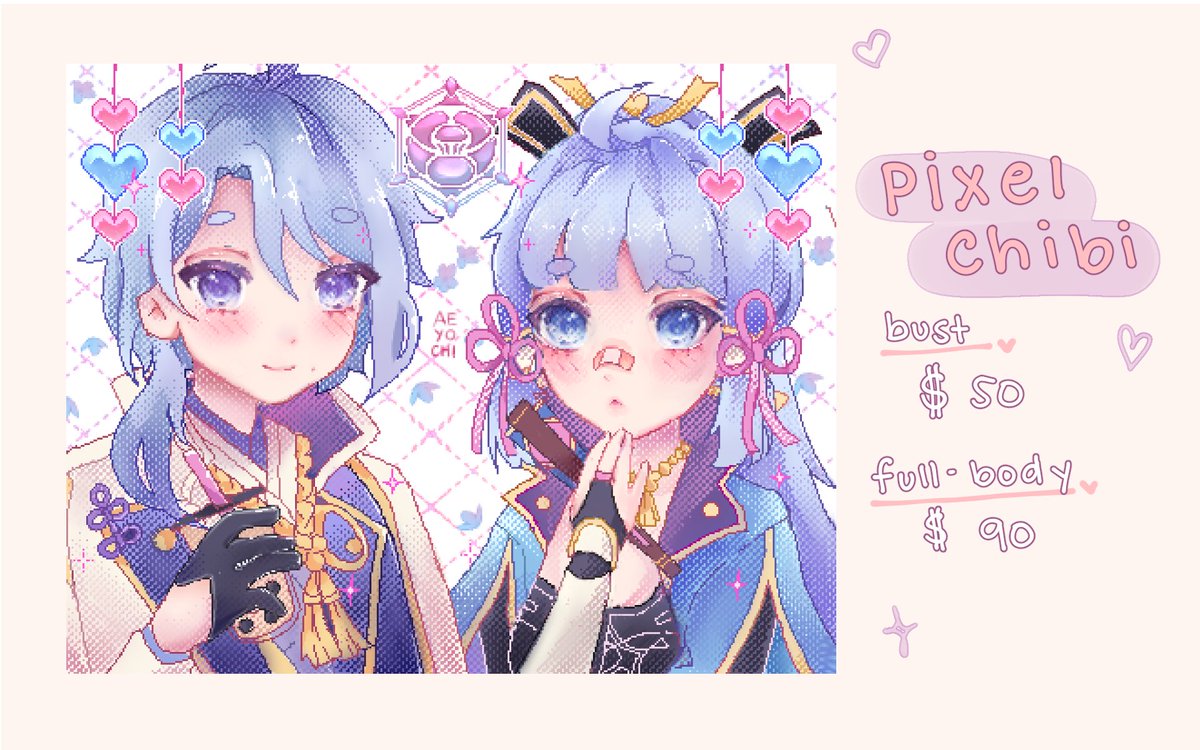 💟 COMMISSIONS OPEN 💟

hi there i've updated my comm sheet and am now open for july commissions to fund my brother's medical bills as well as my maintenance medication! dm me to inquire / place a slot

[rts are v much appreciated] 