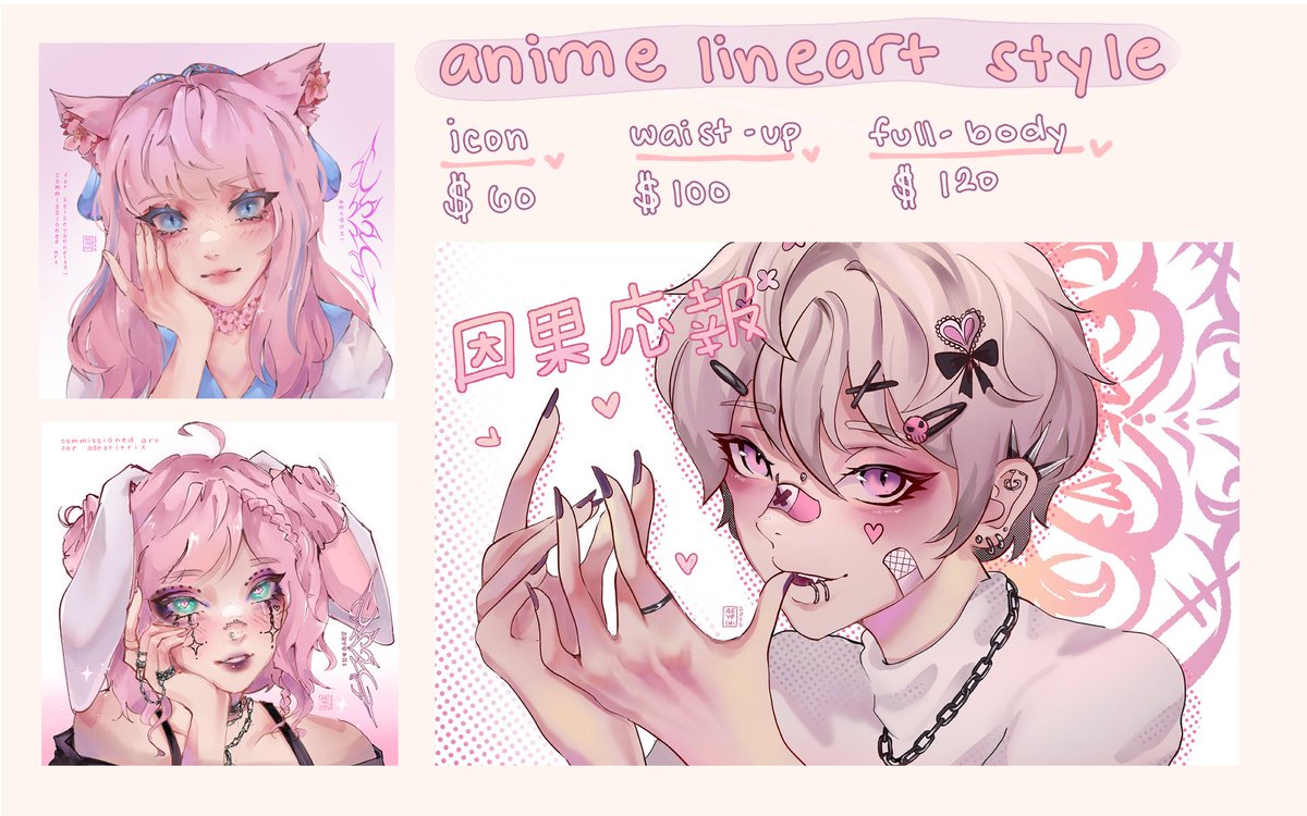 💟 COMMISSIONS OPEN 💟

hi there i've updated my comm sheet and am now open for july commissions to fund my brother's medical bills as well as my maintenance medication! dm me to inquire / place a slot

[rts are v much appreciated] 