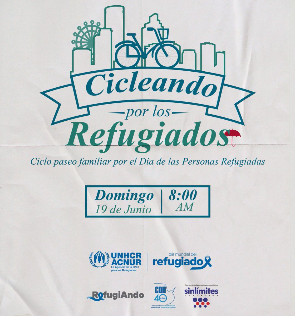 redmovilidadgye's tweet photo. *#Cicleando* 🚴🏻 *#Ando*
Por Día Mundial del Refugiado realizaremos un Ciclo Paseo Familiar - 5K.*
*Domingo 19 de Junio del 2022.*
📣🚴🏻 Parque Acuático - Cooperativa Juan Montalvo
⏳ Concentración 07:30 am
Salida: 08:00 am
Regístrate: https://t.co/2FN8dl6LEz https://t.co/DfXbfn1uuM