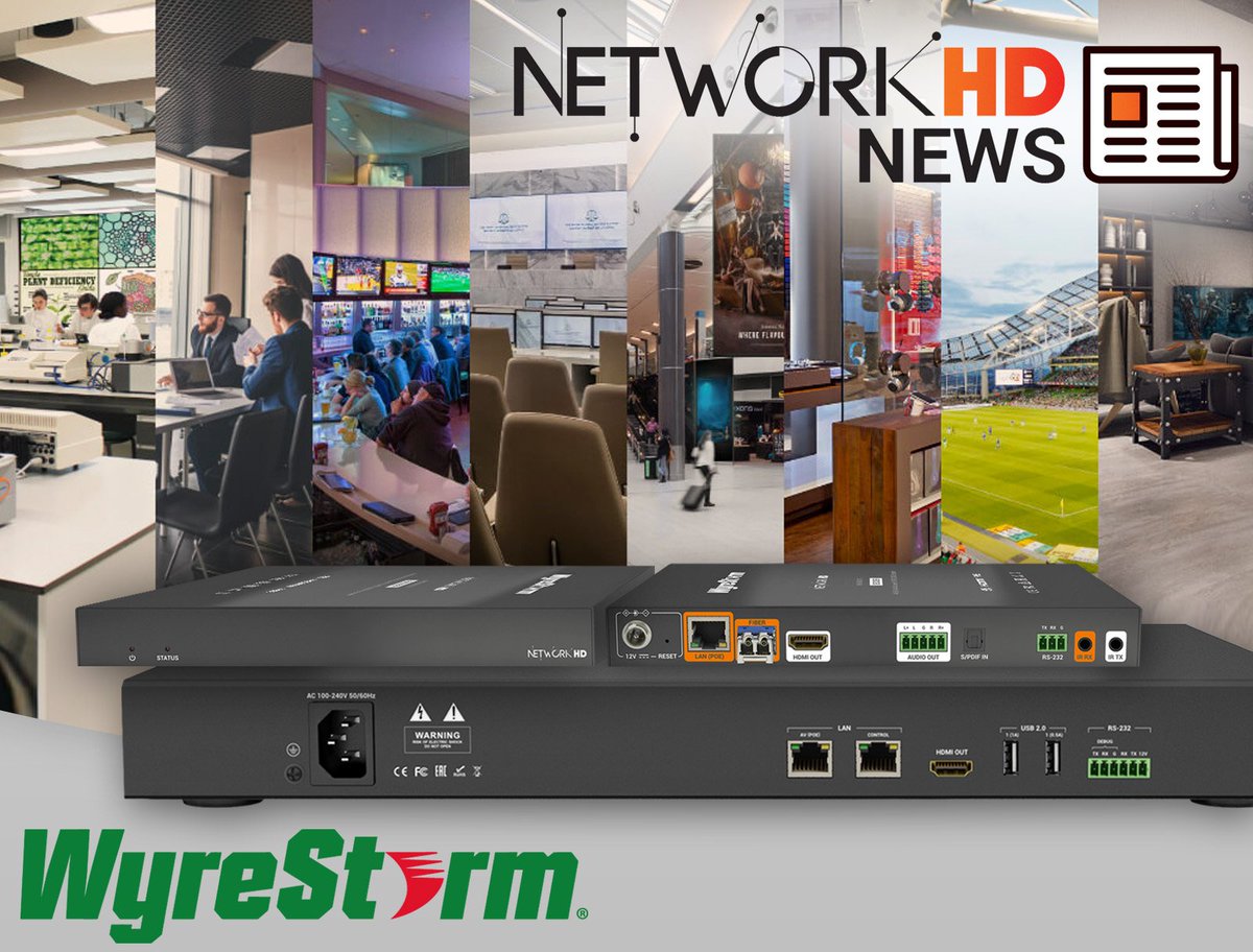 Wyrestorm's tweet photo. The NHD-500 is the "NHD of the Month"! Ideal for Hospitality, Education, & Corporate markets through the low-latency transmission of 16ms over the network! SSH, TLS, HTTPS & end-to-end encryption makes it great for Government & Military sectors too!
#AVtweeps #NHD #NetworkHD https://t.co/5ecJPz0R6O