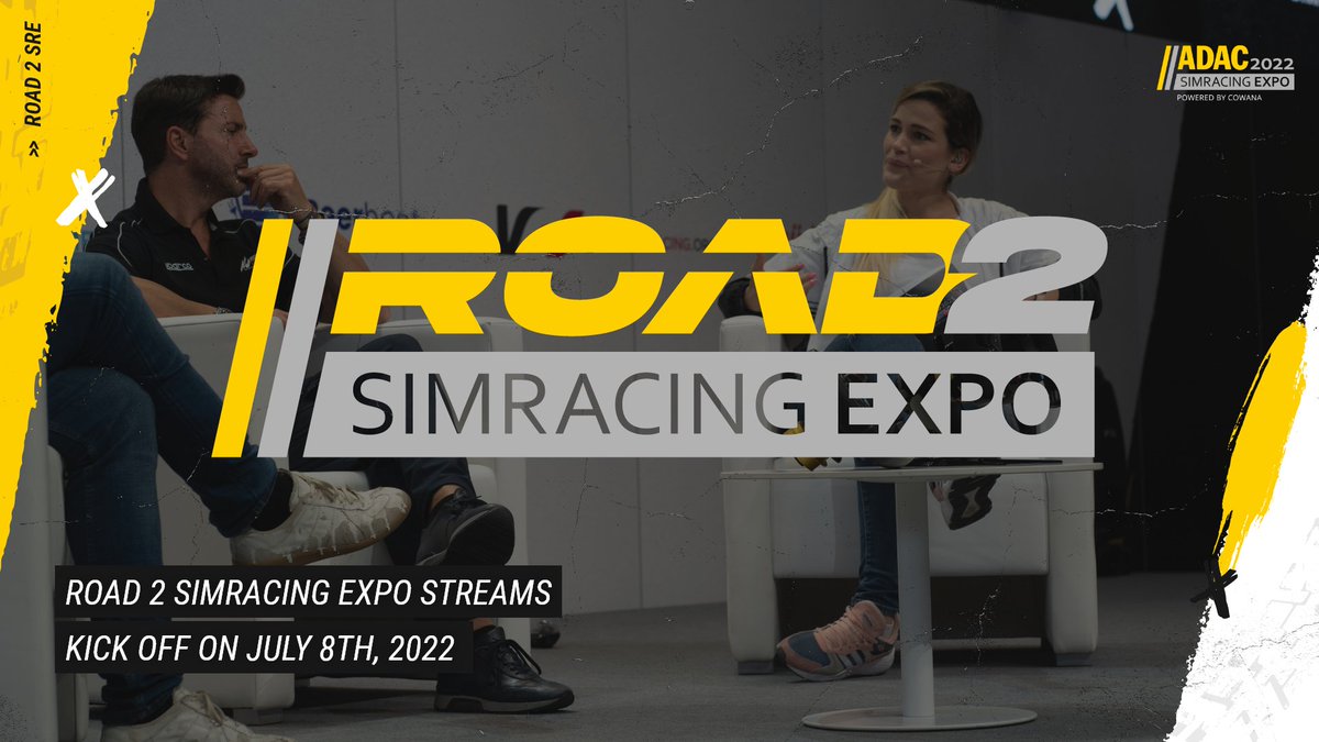 We can't wait to bring back our #Road2SRE streams, and luckily, the wait is almost over: Tune in on July 8th for the first stream leading up to #SRE22 - it's gonna be a great show!
#SimRacing #SimRacingExpo #ADACSimRacingExpo #R2SRE #Livestream