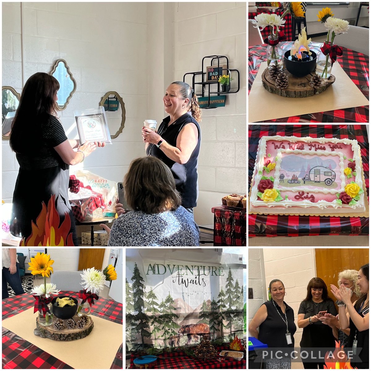 This morning <a href="/ClaraBartonElem/">Clara Barton Elem</a> celebrated @MrsEagleCBE who is retiring after 30 years teaching in <a href="/ChpsTweets/">Cherry Hill Schools</a>. She will be missed. ⛺️🏕