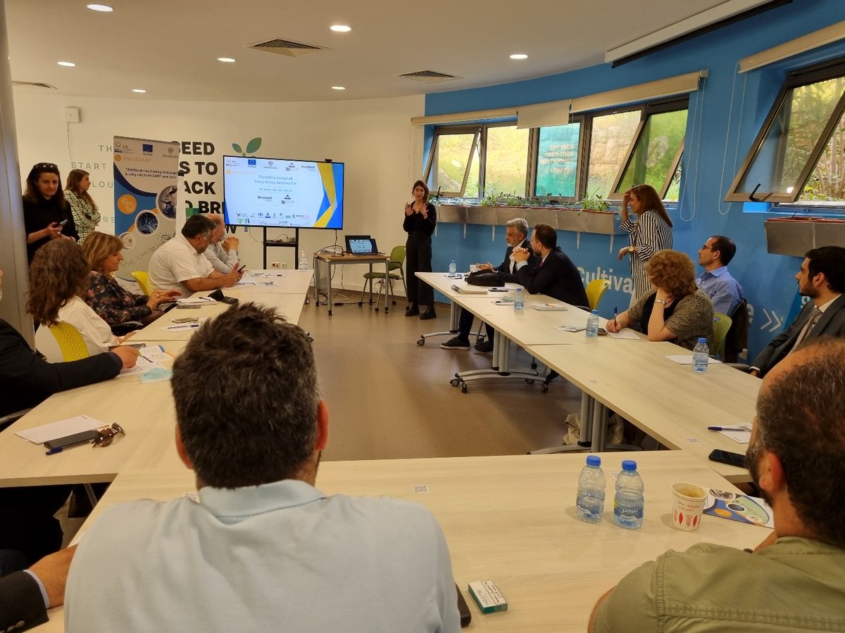 TransdairyP's tweet photo. @Berytech and ELCIM at the Industrial Research Institute Lebanon (IRI), under the EU-funded Transdairy project, held the 5th and 6th Focus Group Series in April 2022 in the Transdairy Living Lab.
#GOMED @ENICBCMed #Transdairy @IriLebanon https://t.co/CWxuKFcLAi