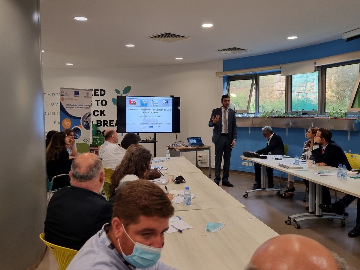 TransdairyP's tweet photo. @Berytech and ELCIM at the Industrial Research Institute Lebanon (IRI), under the EU-funded Transdairy project, held the 5th and 6th Focus Group Series in April 2022 in the Transdairy Living Lab.
#GOMED @ENICBCMed #Transdairy @IriLebanon https://t.co/CWxuKFcLAi