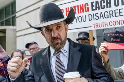 Loveon999's tweet photo. He's refusing to certify NM election! Cowboys for Trump co-founder Couy Griffin claims that tfg won the 2020 election.
🔥 Griffin was convicted of illegally entering restricted U.S. Capitol grounds on Jan. 6, 2021, and is scheduled for sentencing later this month. @TeresaCCarter2 https://t.co/2HkQEBryfa