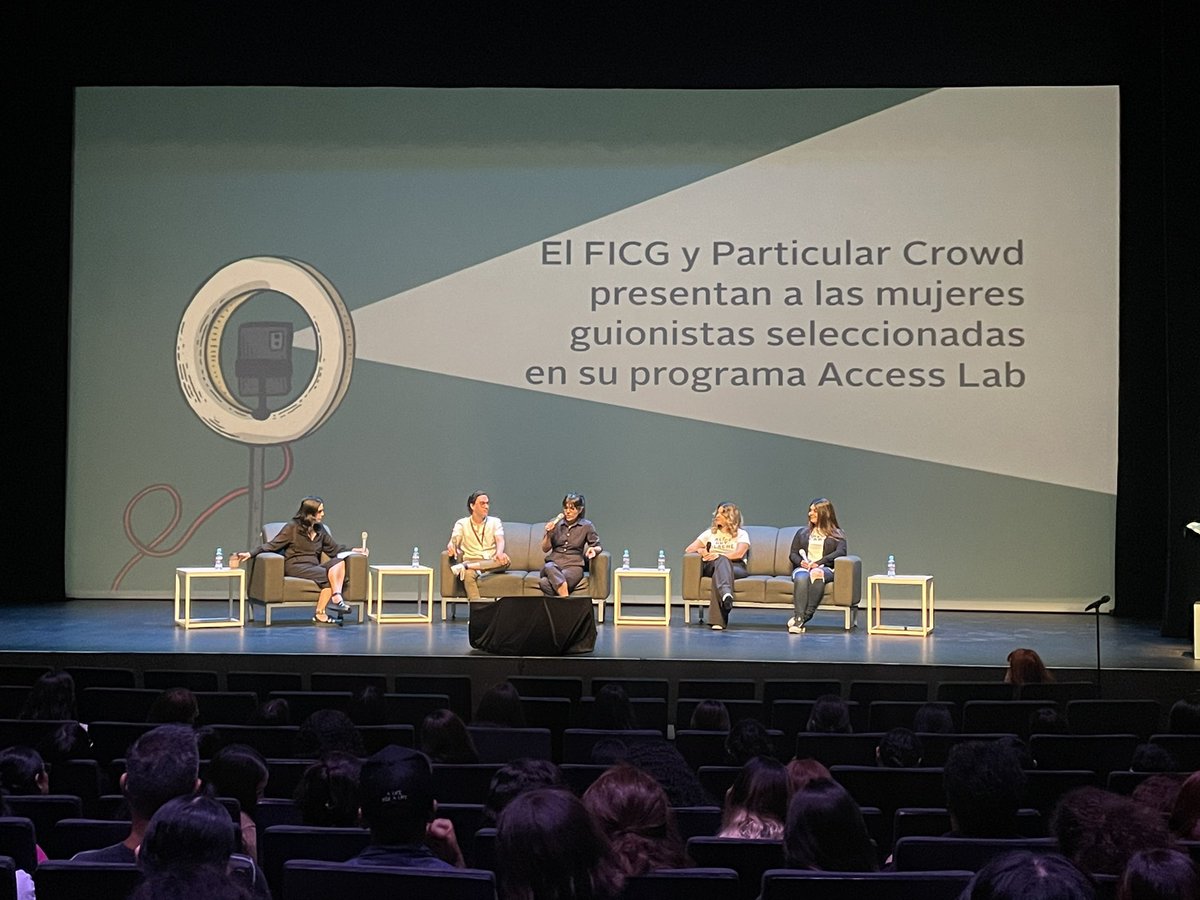 WTH_Agency's tweet photo. Anna Grajales (@annacgrajales) y Paola Mazlum (@paolamazlum) ya como parte del Panel de Mujeres Guionistas, seleccionadas del Programa #AccessLab.
¡Gracias por el espacio, @FICGoficial! https://t.co/uLPo9UcENo