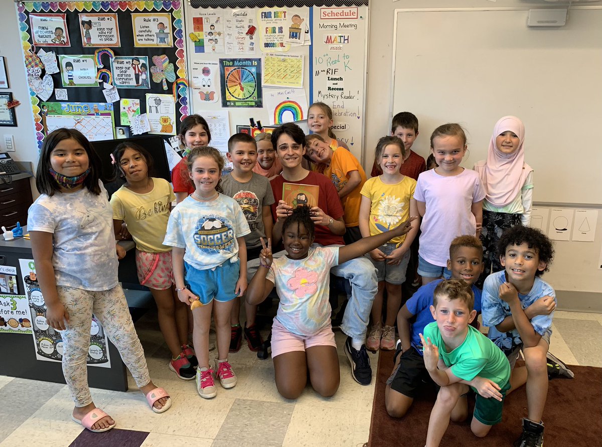 NancyCastle321's tweet photo. My 17 year old son Brad read his favorite book to my 2nd grade class today, I am Jim Henson &amp; then he sang “Rainbow Connection” for them…yes I was crying @bradmeltzer @steveglaize https://t.co/3FcNviCZk2
