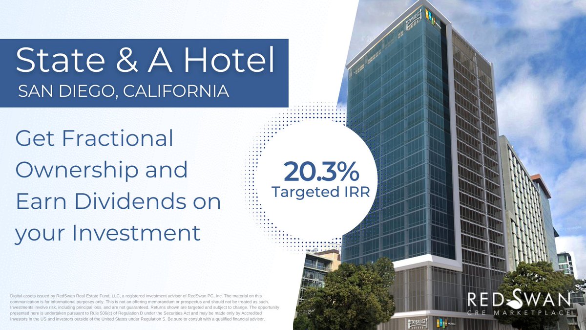 Hedge against #inflation and own #fractionalshares with our new Live Offering: The State & A Hotel. 

Learn more 👉bit.ly/StateandAInfo

#RealEstate #Realestateinvesting
