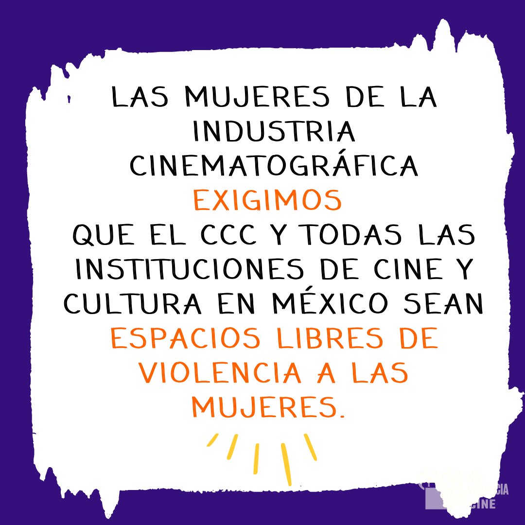 CineViolencia's tweet photo. Exigimos un @CCCMexico libre de violencia.

#NoMásViolenciaCine

@alefrausto 
@cultura_mx 
@imcine https://t.co/vKYWERvpLF