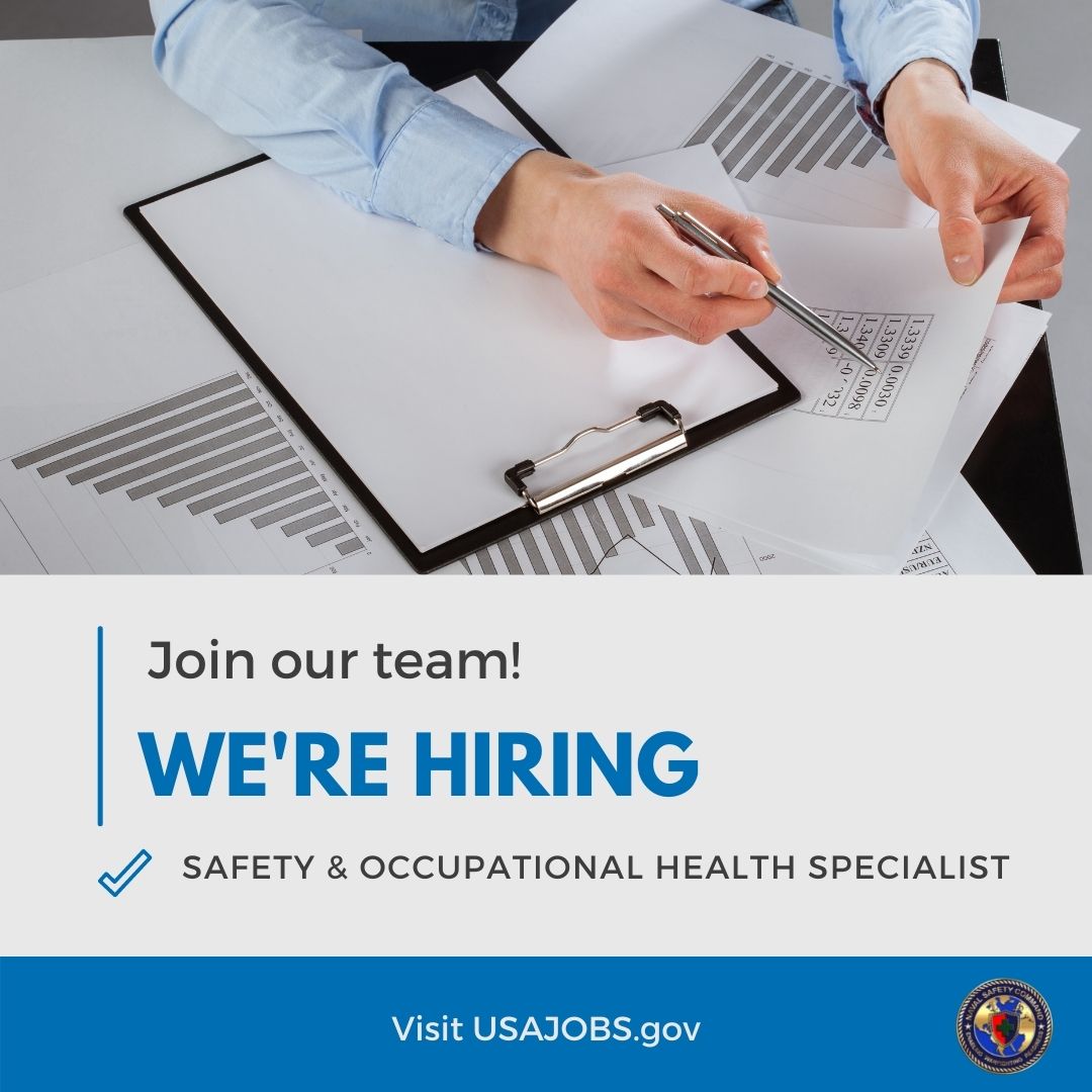 NavalSafetyCmd's tweet photo. #JoinTeamSafety! We're hiring a Safety and Occupational Health Specialist until Monday, June 20. This is a full-time, permanent GS-12 position.
Visit https://t.co/bx1dEKSLXC to apply today!
#Hiring #JobOpening #FederalJobs #JobPost #NavalSafety https://t.co/Q3ttuL1A9n