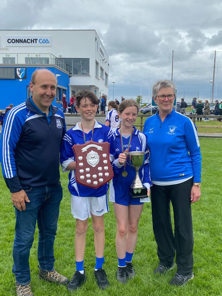 BreaffyNS's tweet photo. What a fantastic day we had in Bekan yesterday @MayoCnmB county finals. Our boys defeated Claremorris after a brilliant second half comeback. Then our girls rounded off a great day by defeating Ballinrobe to win the Division 1A title. We are so proud of your achievements 👏🏻👏🏻👏🏻 https://t.co/3mB91HFlFF