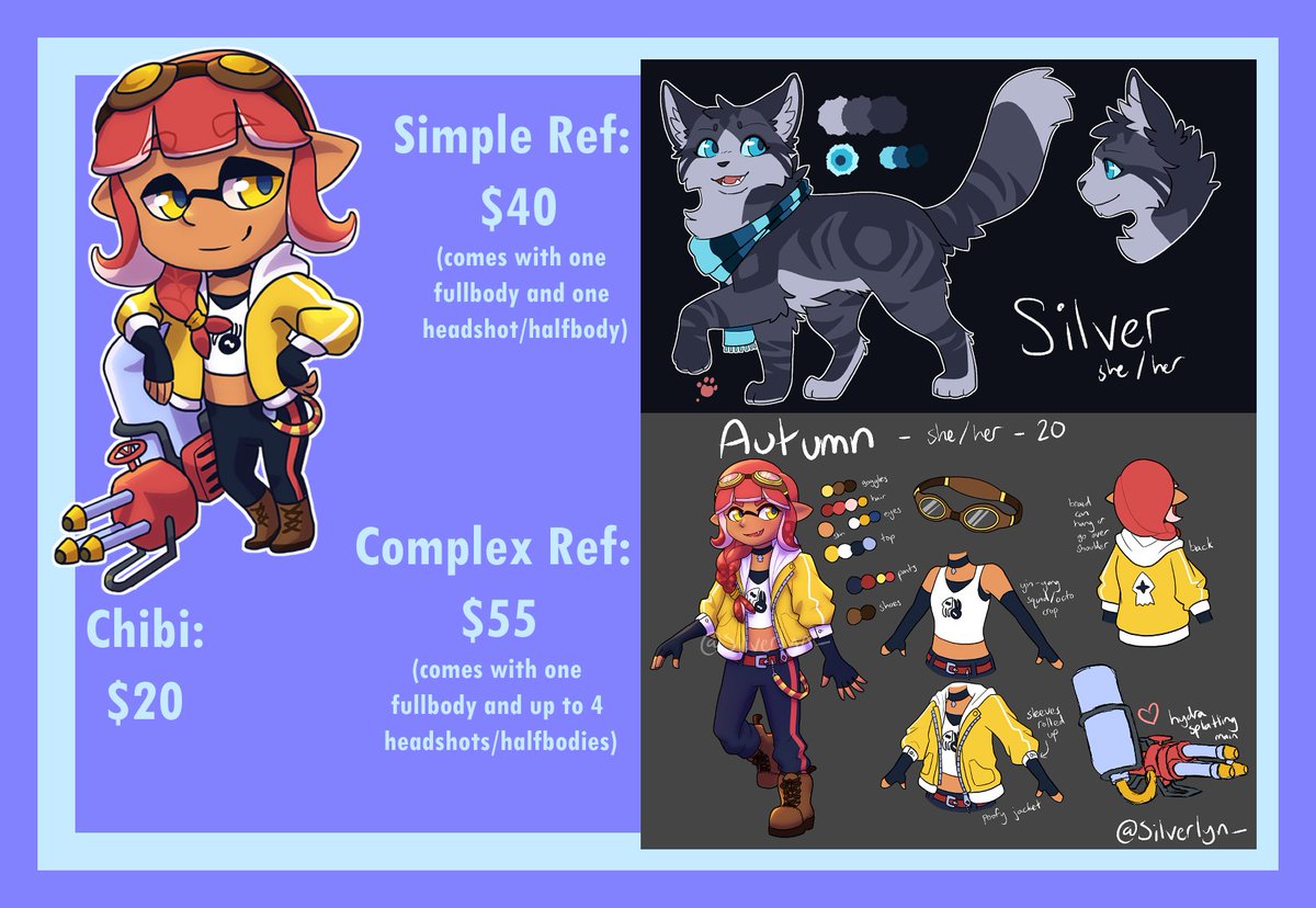 Silverlyn_'s tweet photo. 💖PLEASE RT!💖
I have added options to my commissions!📣

Commissions are now live on my ko-fi! There are 5 slots open!
If you'd like something from me but don't see something that fits, please send me a DM and we'll see if we can work something out!
https://t.co/wjIjARY1iW https://t.co/mxLqoeFn8o