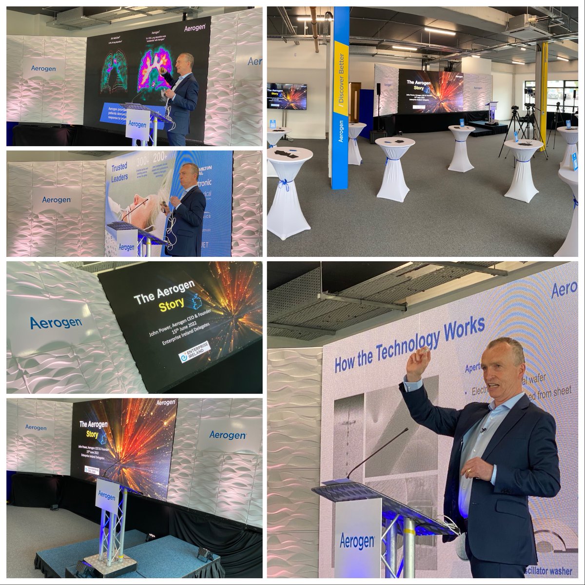 Aerogen's tweet photo. A great morning at our headquarters in Galway with over 100 @Entirl delegates. Thank you to everyone who came - we hope you enjoyed it! https://t.co/mZrAcAivbl