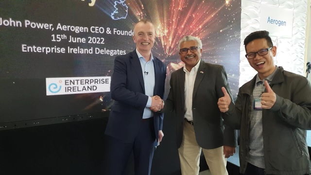 Aerogen's tweet photo. A great morning at our headquarters in Galway with over 100 @Entirl delegates. Thank you to everyone who came - we hope you enjoyed it! https://t.co/mZrAcAivbl