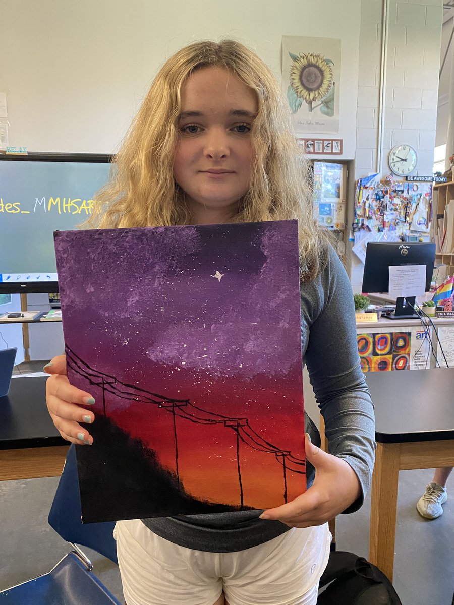 MMHS Art & NAHS with Mrs. Des. tweet media