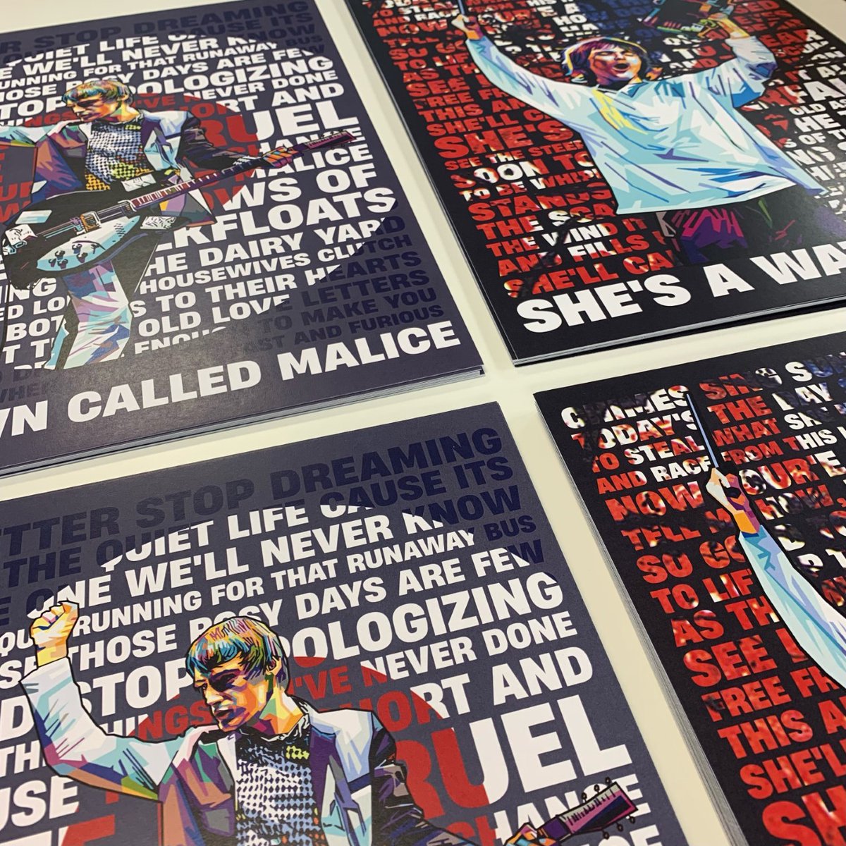 casualsub_'s tweet photo. Prints have landed! 👌

All the Paul Weller &amp; Ian Brown A3/A4 prints arrived with us today and have been packaged and are on their way to you all now ✉️

They look great so we had to get both designs framed and straight on the wall here in the office 😀

https://t.co/vMLk19z4rq https://t.co/P5tN0XZyEv