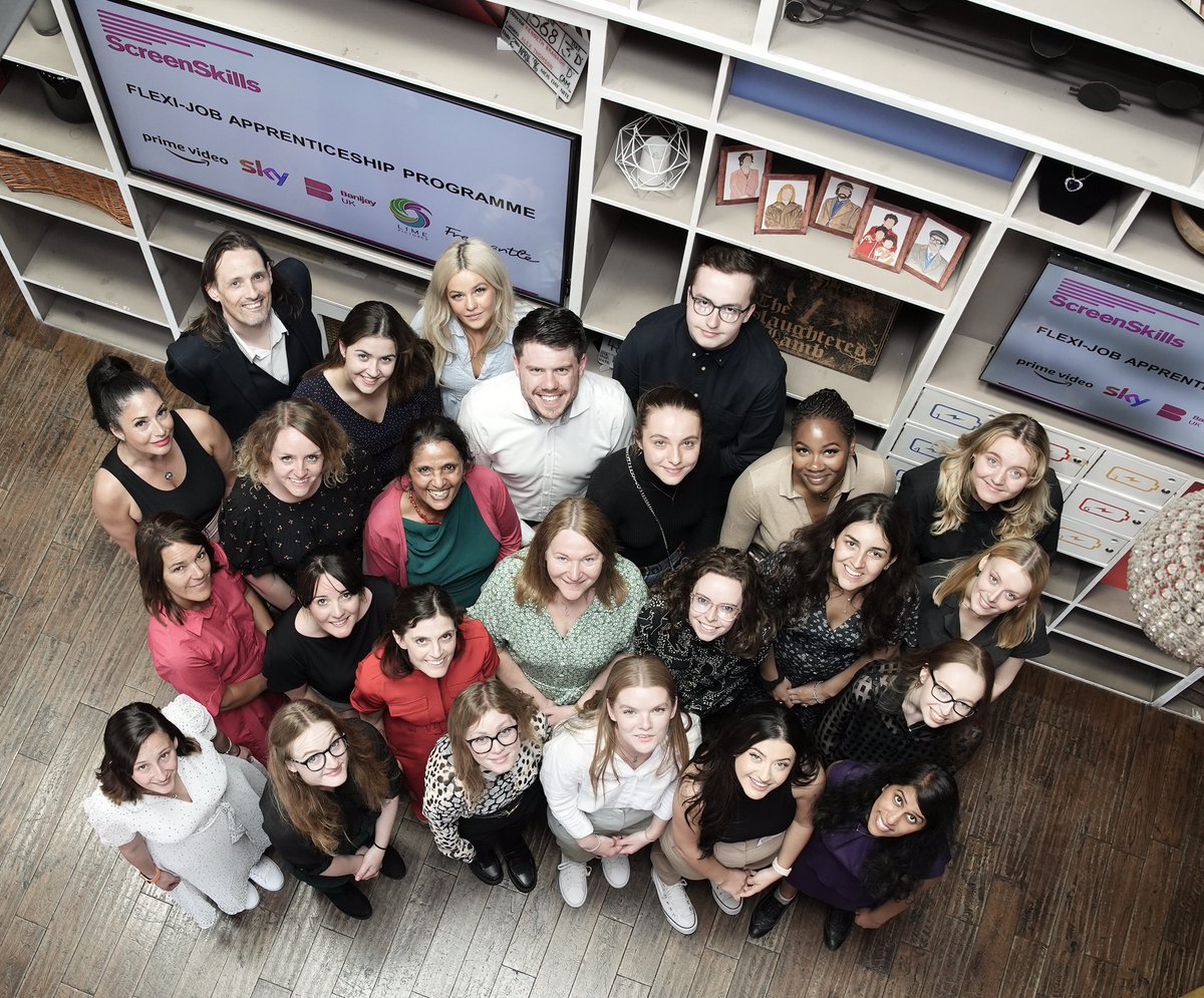 UKScreenSkills's tweet photo. Great to meet our May cohort of apprentices today who will be working with @SkyUK, @PrimeVideo, @BanijayUK, @LimePictures &amp; @FremantleUK over the next year and a half. We're sure the next year and a half will be great! Apply for our September cohort here: https://t.co/gi5Jw6olp1 https://t.co/x36Cm0YsEW