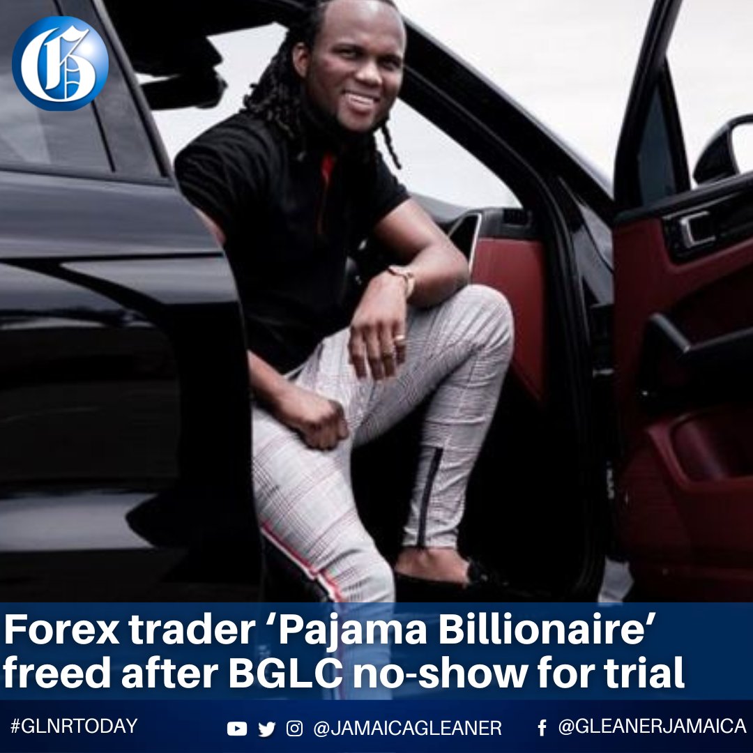 JamaicaGleaner's tweet photo. Popular foreign exchange (forex) trader Chavez Allen, who goes by the moniker 'Pajama Billionaire', who the police said had illegally conducted a car raffle, was yesterday freed of breaching the Betting, Gaming and Lotteries Act.

Read more: https://t.co/mLXDnBxRpt #GLNRToday https://t.co/f5UjHBNiqf