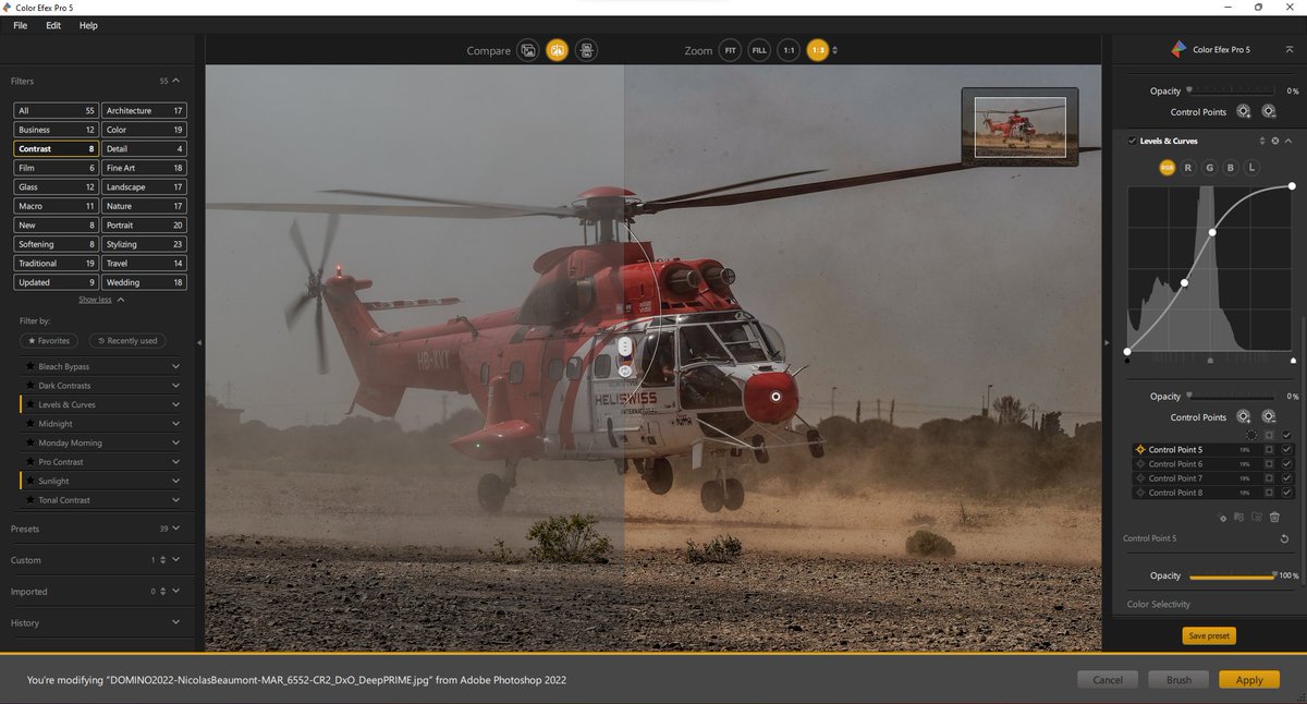 nikobo's tweet photo. Before &amp; After thanks to #PureRaw2, the Deep Prime technology, the #NikCollection5, the clearview filter, the control points and me as a #photographer !

@CanonFrance #Canon1Dx #ColorEfexPro #Nik #Collection #ClearView #Upoint #ControlPoints @nikcollection #Helicopter #rescue https://t.co/iRWRpel7RW