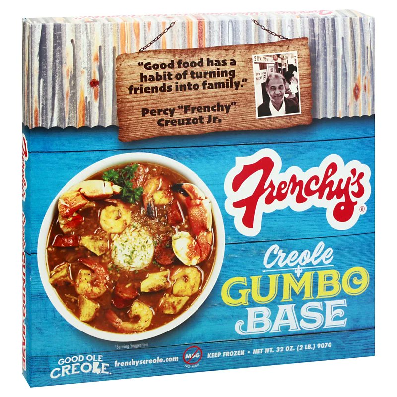 ncirelli87's tweet photo. Have you tried #Frenchys #Gumbo you can pick some up at your local @HEB  
https://t.co/slLcRlMwYl https://t.co/UzpNkPtr1b
