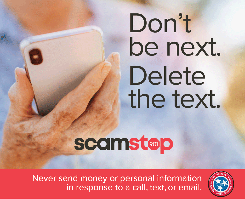 MEM_PoliceDept's tweet photo. Scammers use a lot of different tactics, including texting, and they’ll say whatever it takes to get what they want. NEVER SEND MONEY OR PERSONAL INFO IN RESPONSE TO A CALL, TEXT, OR EMAIL. And if you think you’ve been the victim of a scam, call (901) 545-COPS.
#ScamStop https://t.co/KTtApBKnkt