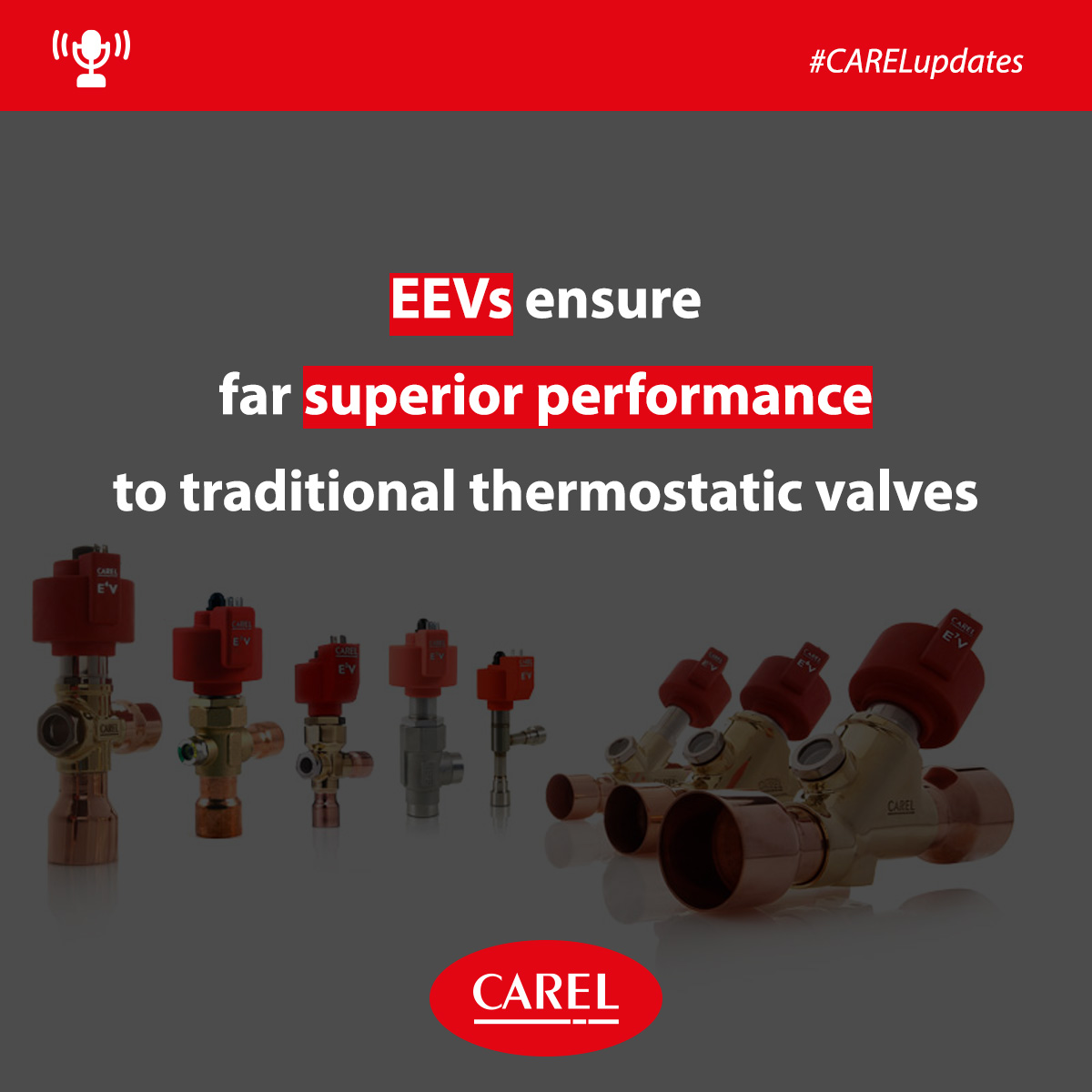 CAREL_group's tweet photo. #EEVs manage the actual expansion process and also modulate the flow-rate based on different #parameters and needs defined in real-time.
As a result, EEVs add value in terms of #EnergySavings in both the immediate and long term.
Learn more: https://t.co/dLFznGTQIk https://t.co/k9qm23abcG