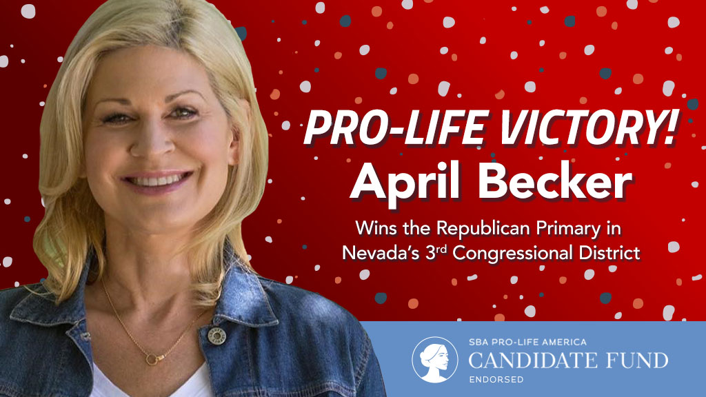 sbaprolife's tweet photo. Congratulations @VoteAprilBecker on a huge victory last night! Pro-life Nevadans are one step closer to having a champion in Congress! #NV03 https://t.co/HkvCY0EYLe