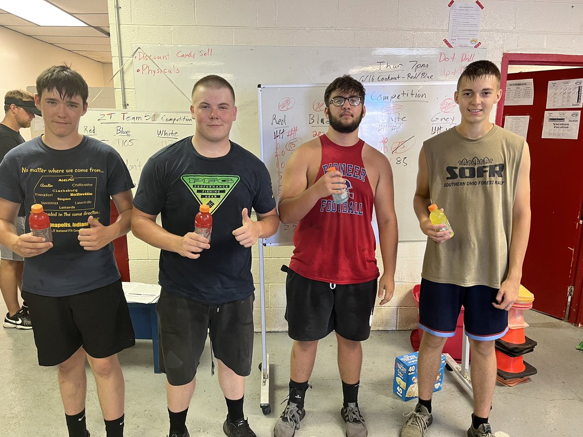 ZTPioneersFB's tweet photo. Gatorade players of the day.  Some teams made some big jumps on catching up to Team White. Go Pioneers!! https://t.co/wqL9nXgT65