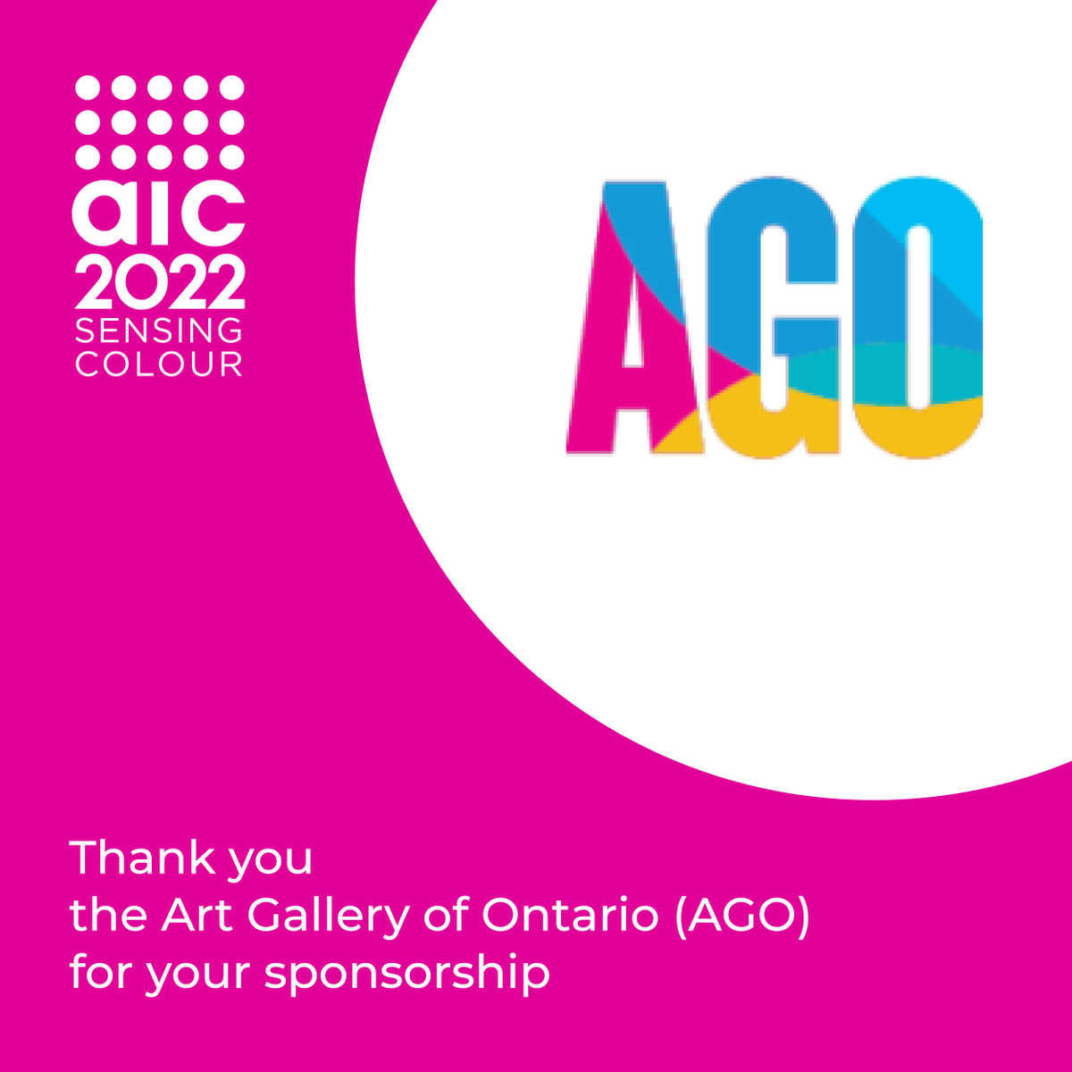 ColourResearch's tweet photo. Thank you to the AIC2022 Sponsors. 

We appreciate your support!

#AIC2022 #colour #color #cancoloursociety #colourevents #CRSCmembership #colourresearch #colourknowledge https://t.co/jt9P5ctHw4