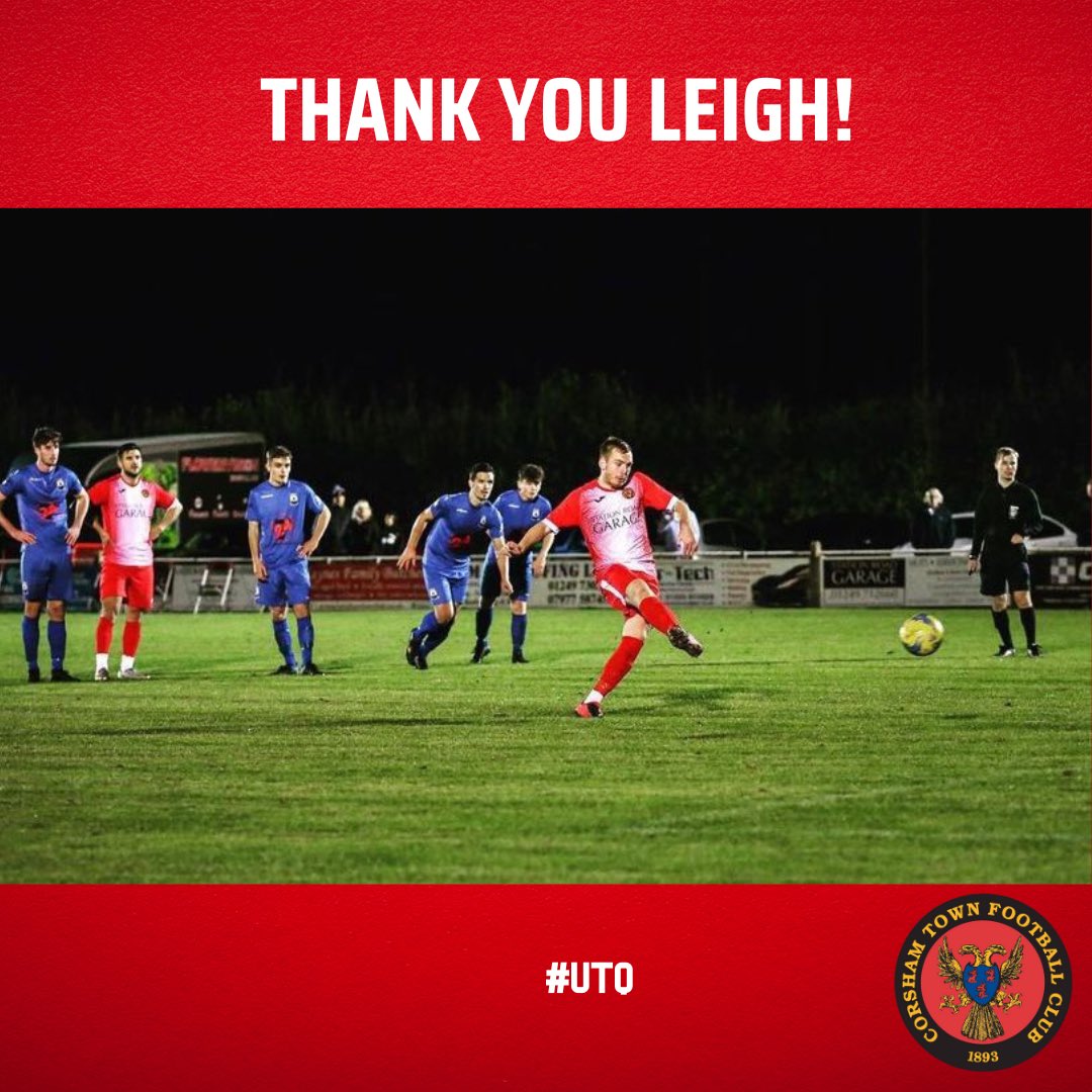 #ThankYouLeigh 👏 

Leigh Rogers time at Corsham Town has come to an end, as a club we would like to thank him for a number years of loyal service. You will forever be welcome back at the Southbank, a fantastic character on and off the pitch. #UTQ