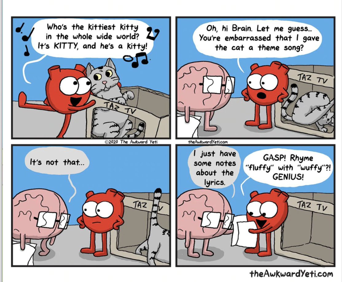 HarmonyUsInc's tweet photo. Dear #awkwardYeti Please remove the camera from our home and making cartoons about me. @TherapistNicki @jimevansmusic https://t.co/B3VVumsGUr