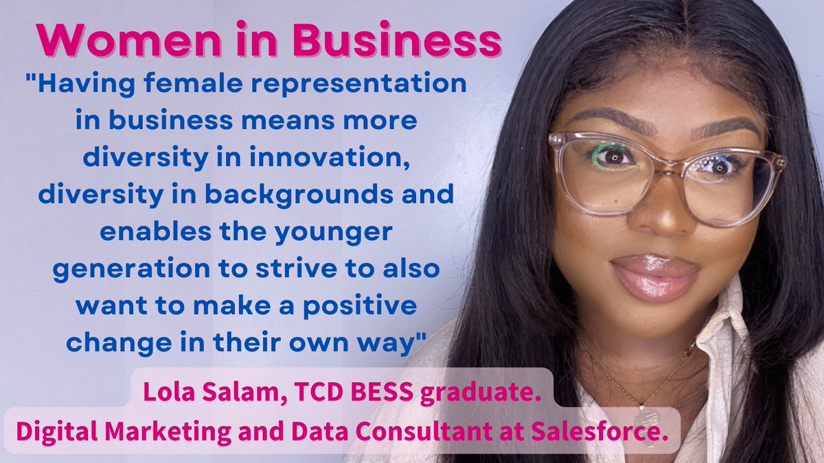 AccessTCD's tweet photo. Thanks Lola for taking part in #WiBWednesday! 👩💼
Read more about the @LaidlawFoundatn #WomeninBusiness #scholarship
👉 https://t.co/jA96YZbj8K
#TrinityAccess #TCD #Laidlaw #RepresentationMatters https://t.co/Wel7AEwSeG
