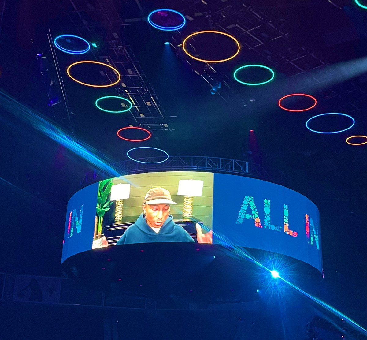 #CiscoLive <a href="/Pharrell/">Pharrell Williams</a> highlighting how it is impt to have equity in #education and making sensory based education possible! Enabling kids to learn the way they want to. <a href="/ChuckRobbins/">Chuck Robbins</a> <a href="/Cisco/">Cisco</a>