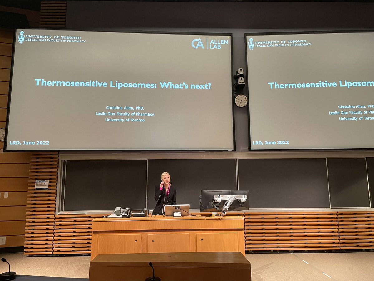 Lucy_HYWang's tweet photo. Sitting in on the last day keynote of Liposome Research Day 2022 given by THE @ChristineAllenW from @AllenResearch on thermosensitive liposomes. #LRD2022 #WomenInSTEM #savethebestforlast https://t.co/LghrwHgx9X