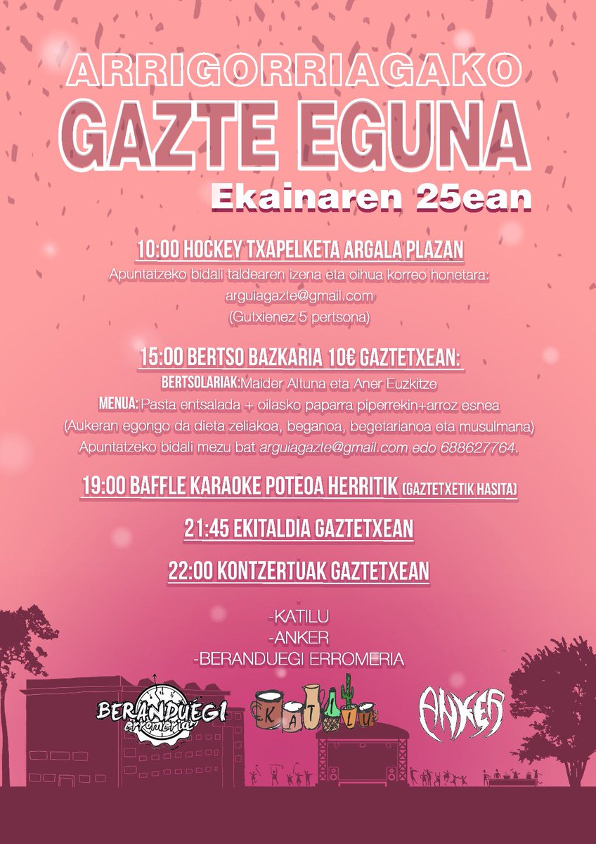 🚨*BADATOR GAZTE EGUNA!*🚨

Hemen aurkezten dizuegu Ekainaren 25erako egitaraua

🔥🔥Anima zaitezte eta goazen guztion artean ospatzera!!! 🔥🔥