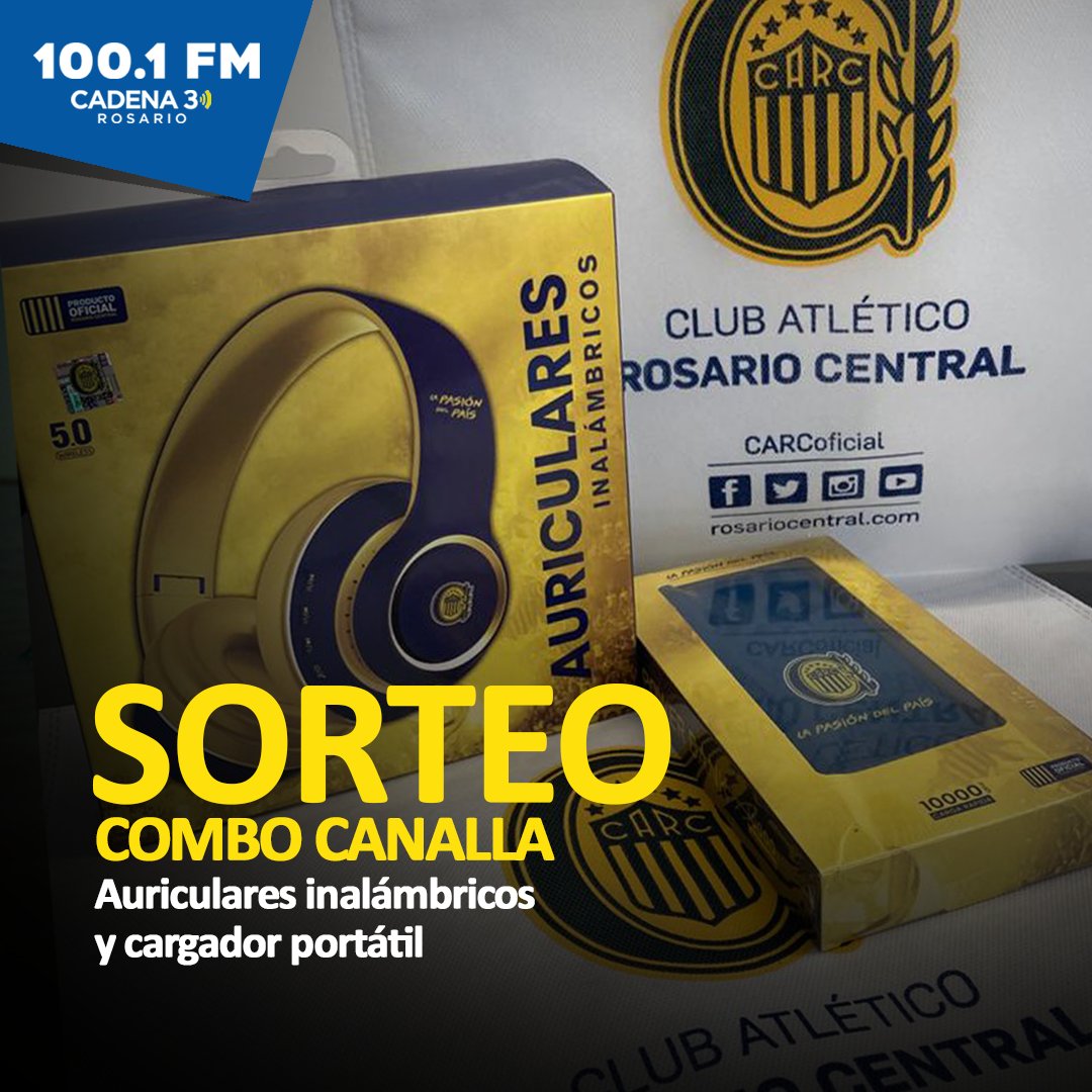 ¡TENEMOS REGALOS PARA VOS, CANALLA! ⚽
Por el día del padre te regalamos unos auriculares inalámbricos y un cargador portátil 😊

¿CÓMO PARTICIPAR? FÁCIL
- Seguinos en twitter y a @estadio_3
- Dale RT!