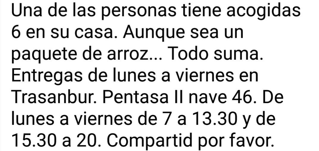 Trasanbur's tweet photo. Ayuda: Recogida de alimentos para Familias que han acogido en sus casas a personas Ucranianas. No reciben ayuda de nadie. Colabora @CarrefourES @alcampo @alimerka @DIA_Esp @Pascual @Campofrio_es @FriasNutricion @Bezoya @conservasisabel  @FAEBurgos https://t.co/H3tw7di3CC