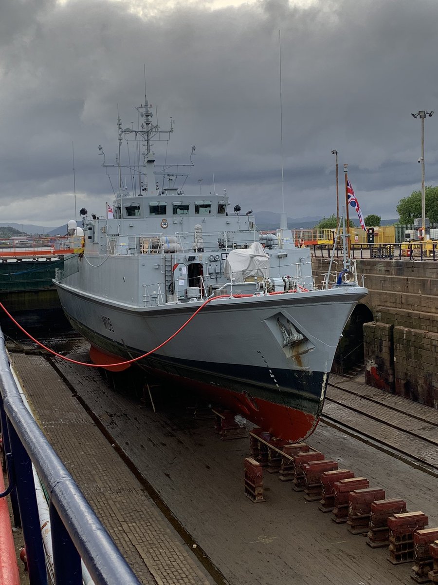 Out of the sea and into the dry dock! Many thanks to our partners at Dales Marine Services for helping us continue our maintenance period - we’ll be back at sea renewed and ready before too long!