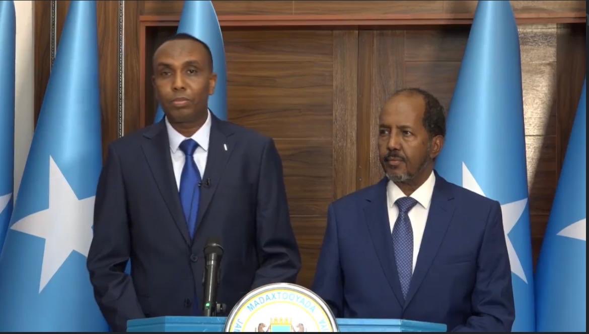 A_Haange's tweet photo. Congratulation to #Somalia's new Prime Minister H.E. Hamze Abdi Barre. I am quite confident that he'll discharge the duty with dignity, determination &amp; distinction that are widely admired. I wish him success as he assumes this great role. https://t.co/GEK0Xba3tN