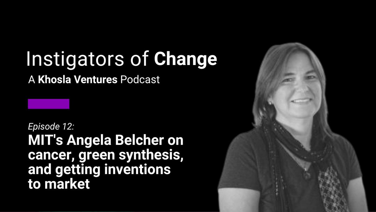 khoslaventures's tweet photo. .@MITdeptofBE Head of Biological Engineering Angela Belcher talks batteries, cancer, synthetic biology and why they are all connected. Tune in to hear the @macfound Fellow and member of @theNASciences here on #InstigatorsofChange
https://t.co/KbPbZI2t5z https://t.co/36kHFizDpz