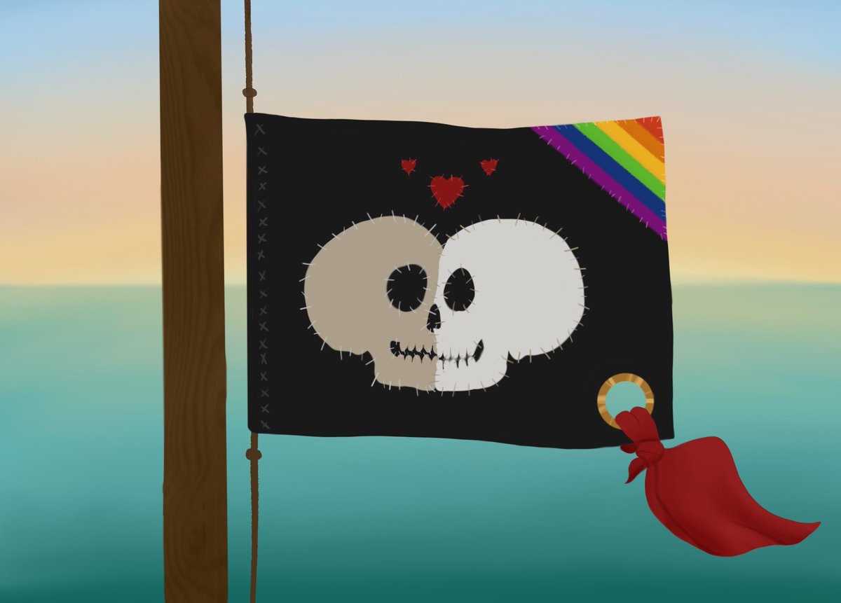 .@OurFlagHBOMax <a href="/hbomax/">HBO Max</a> wanted flag designs, they get flag designs ✨ hope you like it, I'm not the best at digital art lol
#ofmd #flagday #ourflagmeansdeath #blackbonnet