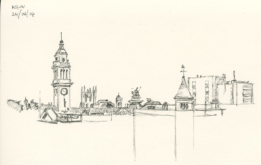 hesir's tweet photo. More old #Sketches of #Hull, "The Tops of Things" - #MaritimeMuseum, with #CityHall behind / Skyline inc #Guildhall & 79 #Lowgate / View over #DockOfficeRow, #BlaydesHouse & Shotwell Tower / Guildhall & #CityHotel pub.
#UrbanSketching #Drawing #PleinAir #Sketchbook #Yorkshire https://t.co/uf2WqdACLe