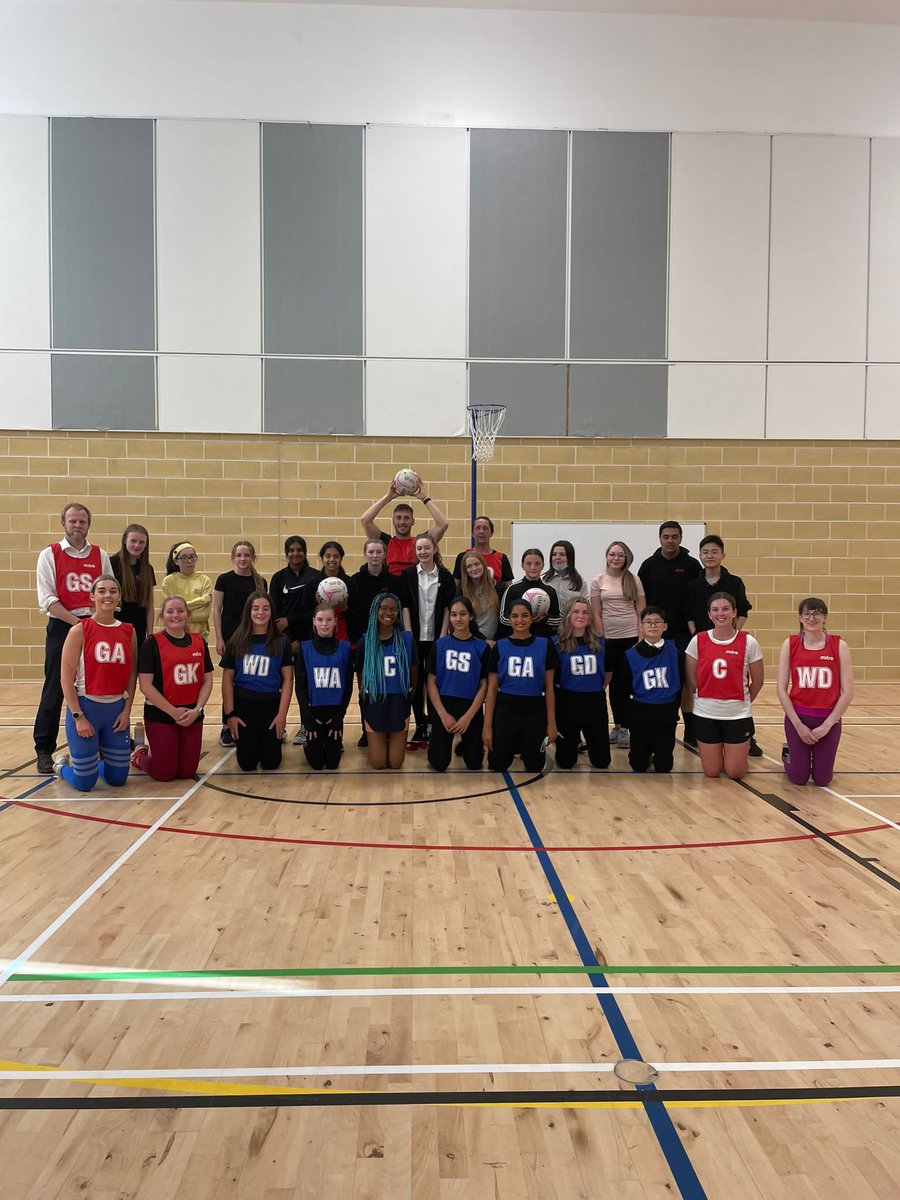 WCHSHWB's tweet photo. Well done to everyone who took part in staff V pupils netball after school tonight!! @WestCalderHigh https://t.co/4qIy9LY17i